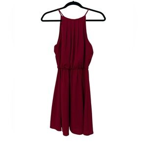 Akira Burgundy Mini Dress (Size S)